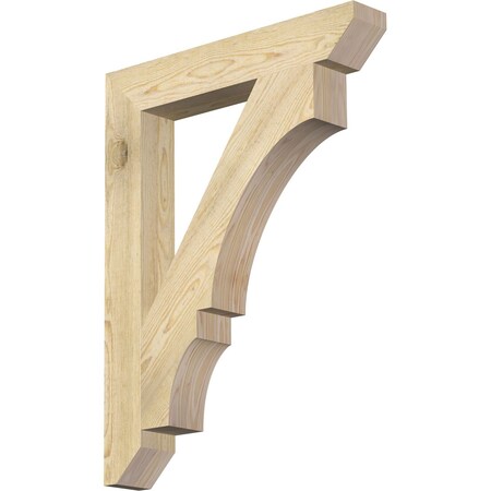 Ekena Millwork Balboa Slat Rough Sawn Bracket, Douglas Fir, 4"W x 26"D x 34"H BKT04X26X34BOA06RDF